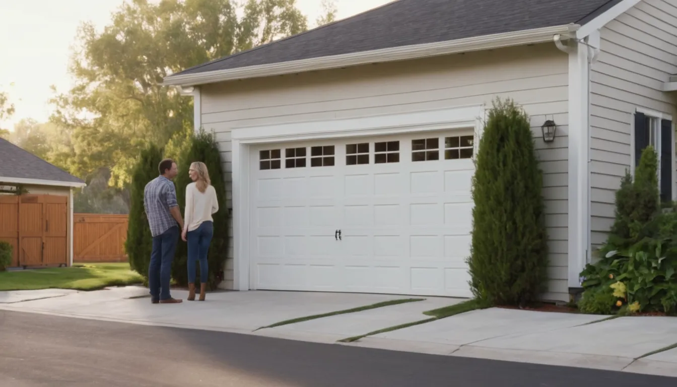 A friendly homeowner watching a garage door on a residential street in Godfrey